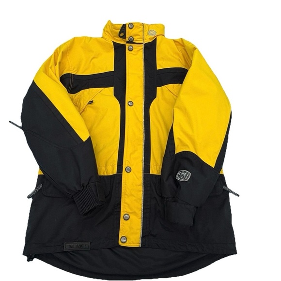 Ski-Doo Men’s Bombadier 3 In 1 Snowmobiling Jacket Yellow/Black Size Medium - Picture 1 of 12